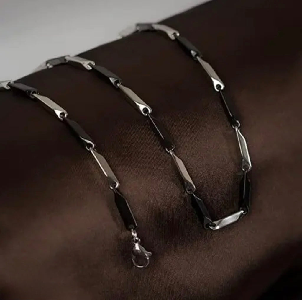 Premium Dual-Tone Stainless Steel Men's Chain | Anti-Tarnish Finish