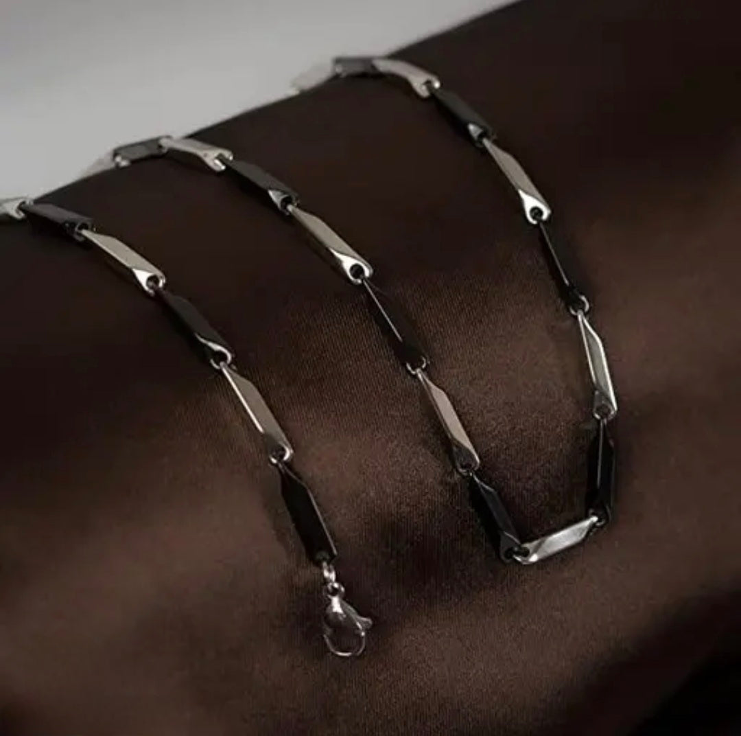 Premium Dual-Tone Stainless Steel Men's Chain | Anti-Tarnish Finish
