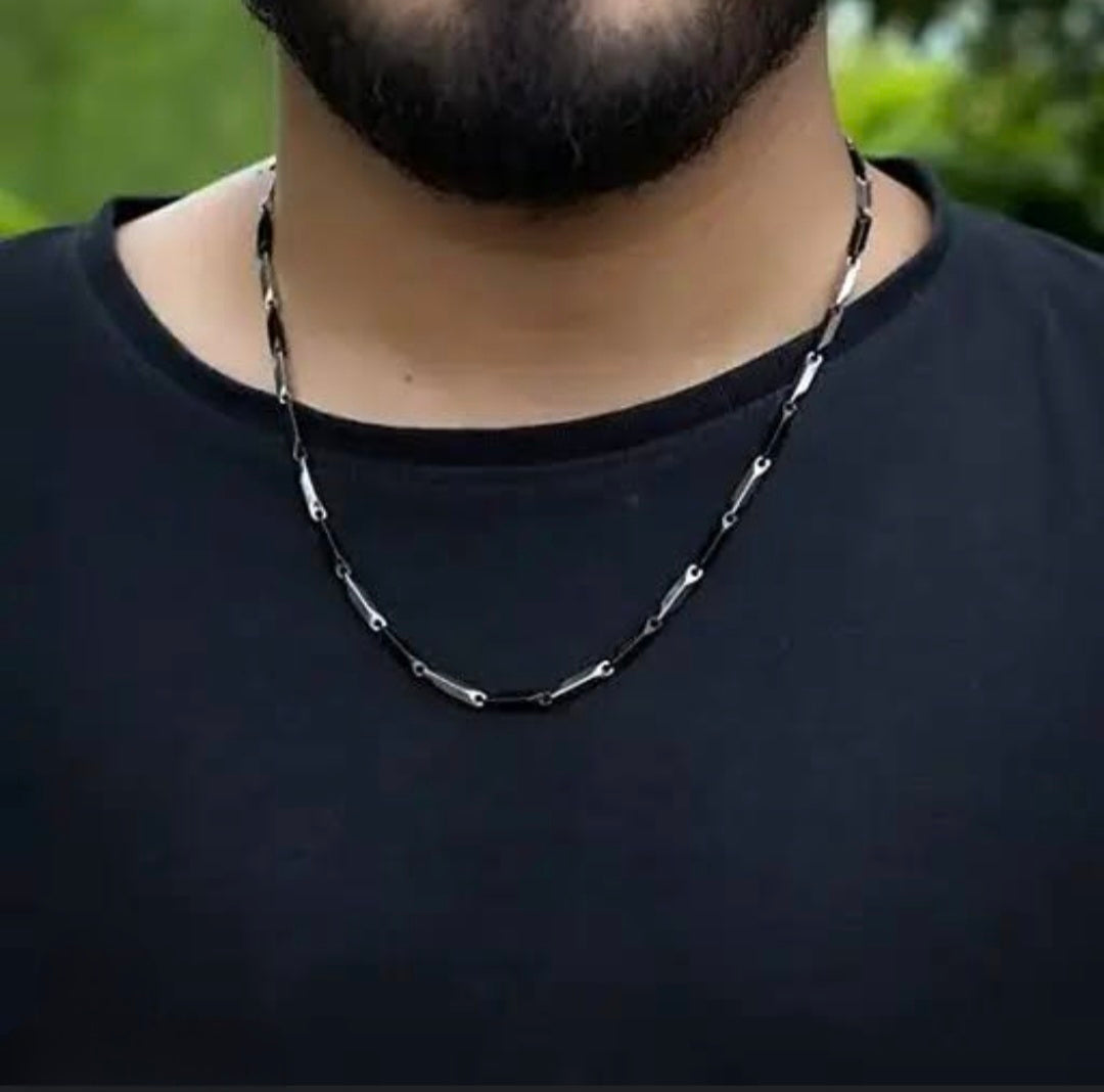 Premium Dual-Tone Stainless Steel Men's Chain | Anti-Tarnish Finish