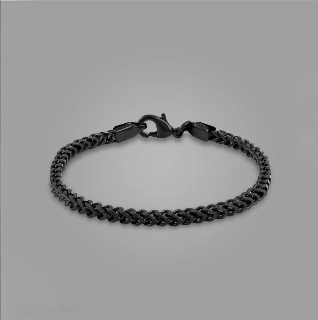 Men’s Black Stainless Steel Chain Bracelet
