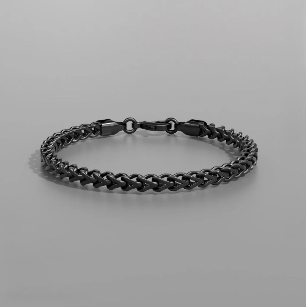 Men’s Black Stainless Steel Chain Bracelet