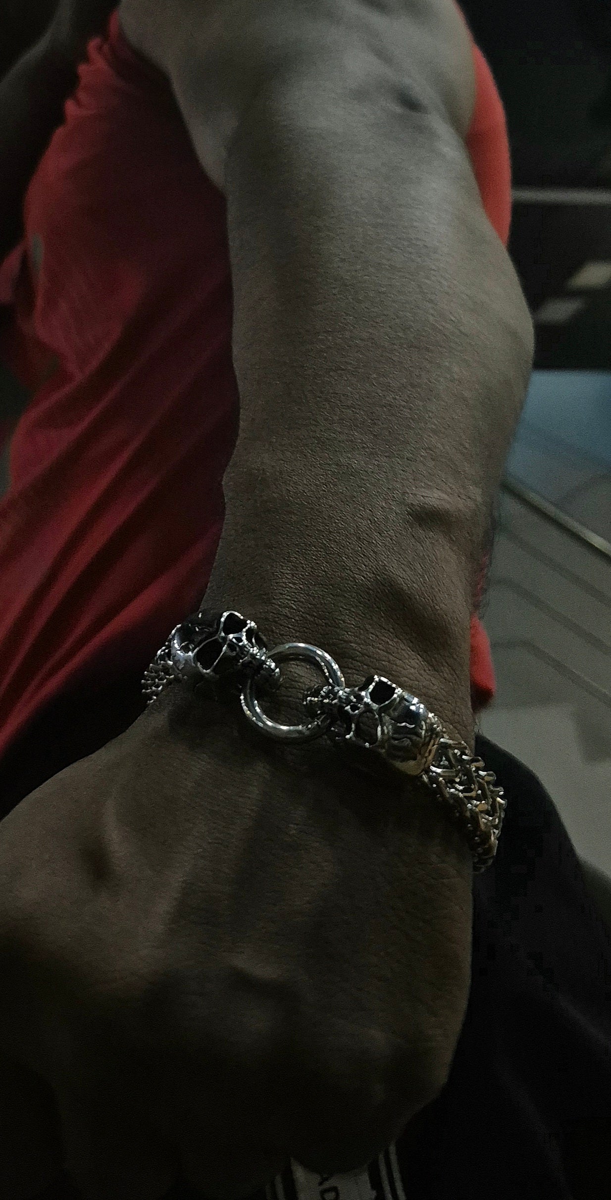 Men’s Viking Skull Chain Bracelet